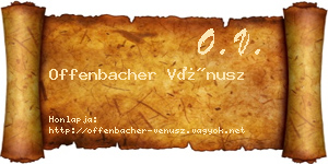 Offenbacher Vénusz névjegykártya